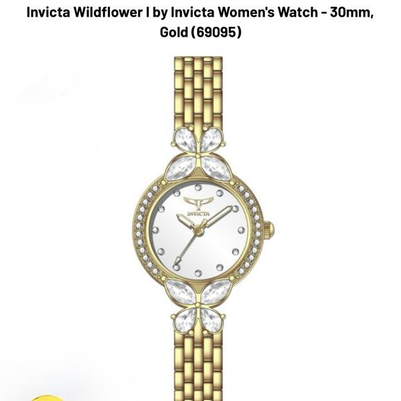 Invicta Wildflower Women's Watch - 30mm, Gold (69095) - NEW - Picture 7 of 9
